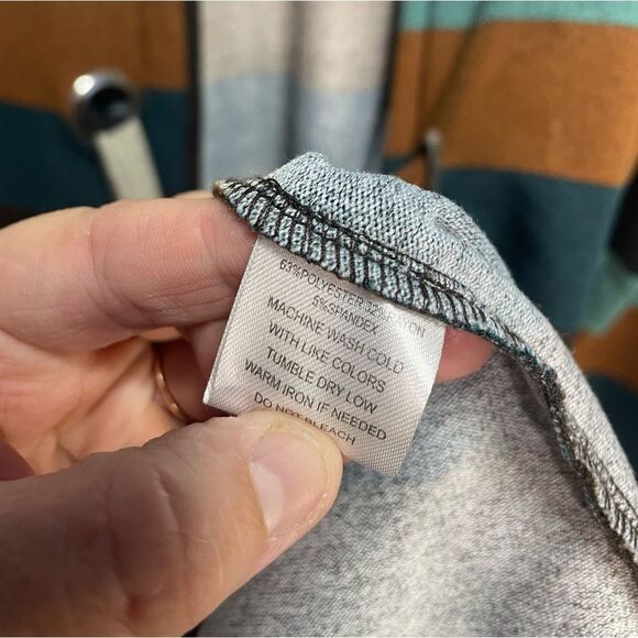 Indigo Rose Striped Long Line Cardigan Sweater 2X - Picture 4 of 6